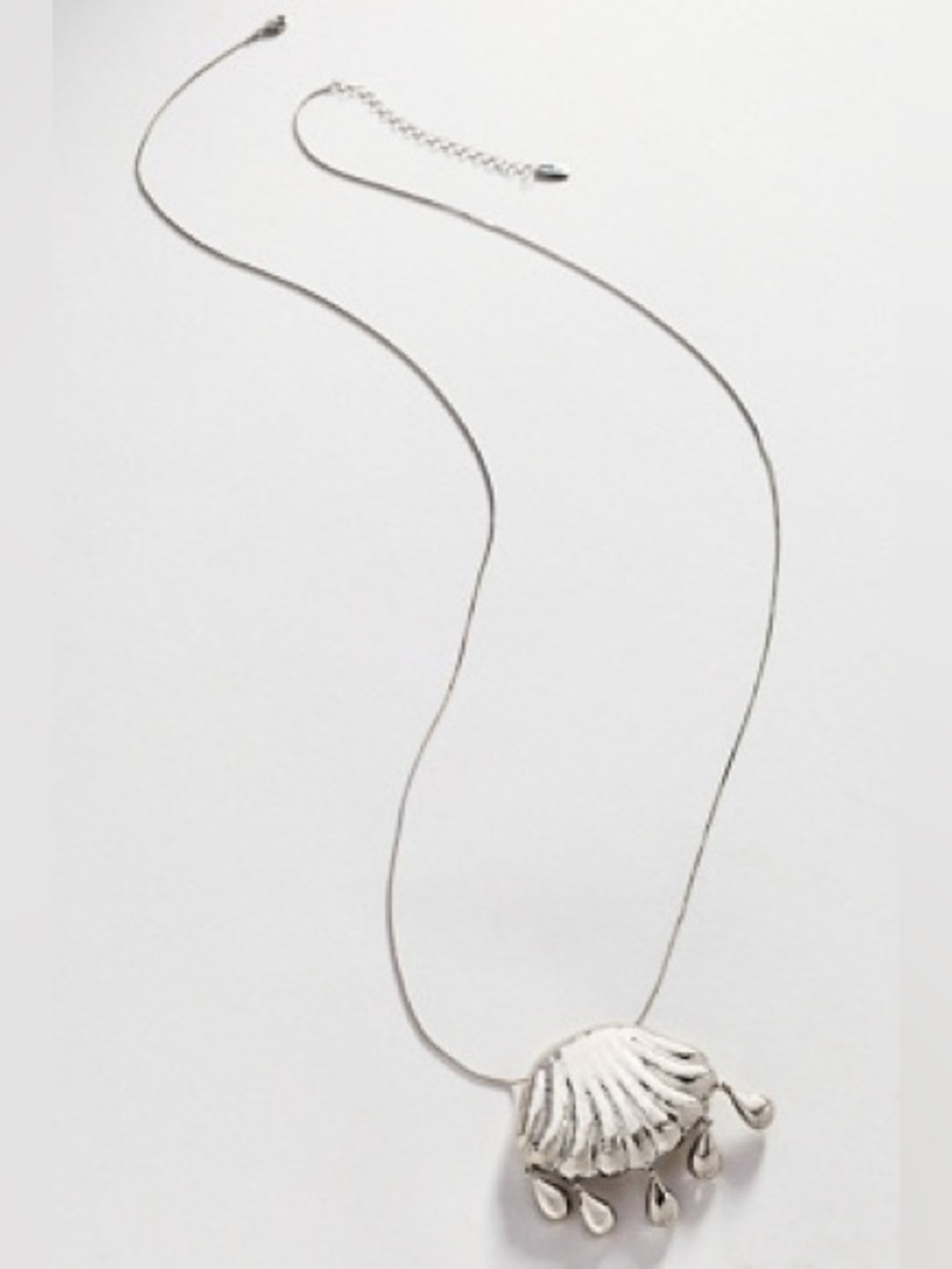 Anthropologie silver shell necklace